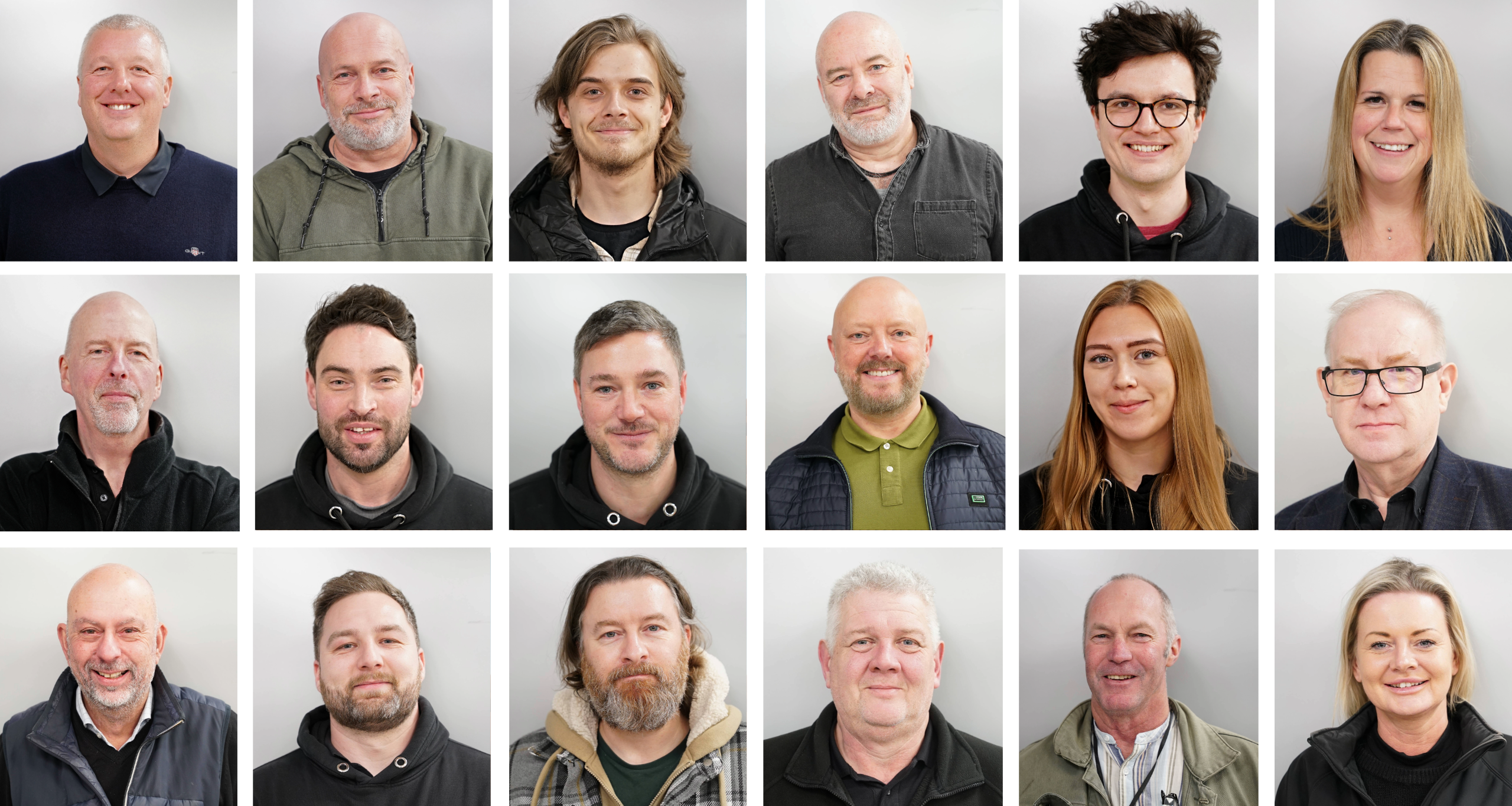 This image shows headshots of our team